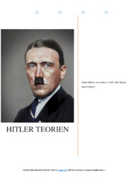 Døde Hitler i en bunker, eller klarte han å flykte | Oppgave