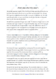 DNA | Født sånn eller blitt sånn | Oppgave i naturfag