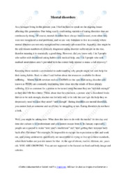 Mental disorders | Mental health in social media | Oppgave