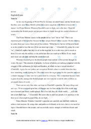 Winston Churchills careful selection of words