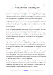 The day of blood, tears, and glory