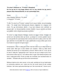 En vårnat Welhaven vs Til foråret Wergeland