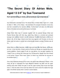 The Secret Diary Of Adrian Mole Aged 13 by Sue Townsend