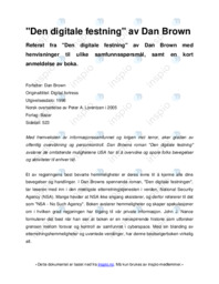 Den digitale festning av Dan Brown