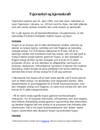 Tsjernobyl og kjernekraft