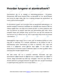 Hvordan fungerer et atomkraftverk