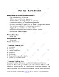 Evas øye | Karin Fossum