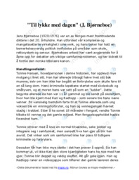“Til lykke med dagen” av J. Bjørneboe