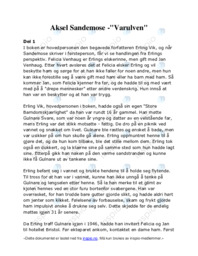 Aksel Sandemose – “Varulven” | analyse