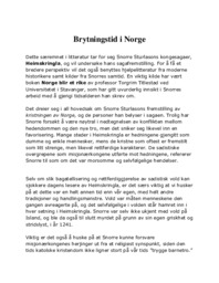 Brytningstid i Norge