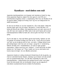 Kamikaze | med døden som mål