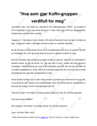 Hva som gjør KoRn-gruppen verdifull for meg