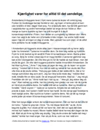 Kjærlighet varer for alltid til det uendelige