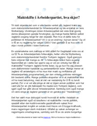 Maktskifte i Arbeiderpartiet, hva skjer