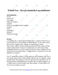 Syn på mennesket og samfunnet