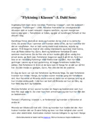 Flyktning i Klassen I. Dahl Sem