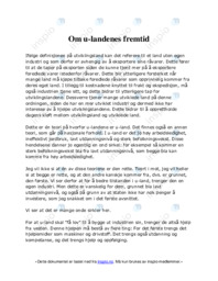 Om u-landenes fremtid | Norsk oppgave