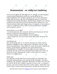 Kommunisme | en veldig kort innføring