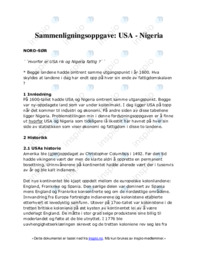Sammenligningsoppgave USA | Nigeria
