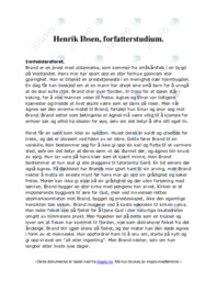 Henrik Ibsen, forfatterstudium