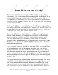 Jesus. Eksisterte han virkelig