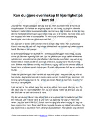 Kan du gjøre evennskap til kjærlighet på kort tid