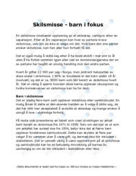 Skilsmisse – barn i fokus