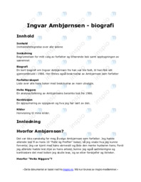 Ingvar Ambjørnsen | biografi