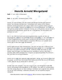 Henrik Arnold Wergeland