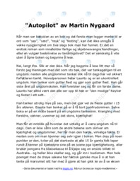 Autopilot av Martin Nygaard