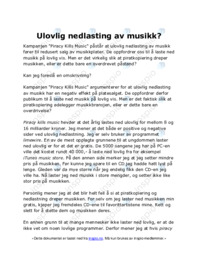 Ulovlig nedlasting av musikk?