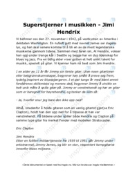 Superstjerner i musikken – Jimi Hendrix