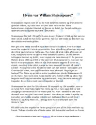 Hvem var Willam Shakespeare