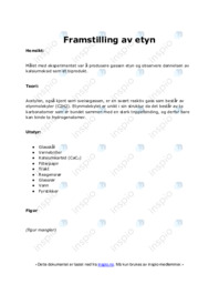 Framstilling av etyn