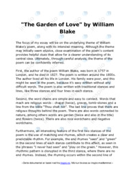 The Garden of Love by William Blake | Englesk oppgave