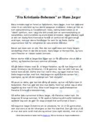 Fra Kristiania-Bohemen av Hans Jæger