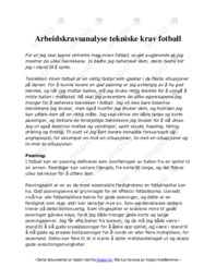 Arbeidskravsanalyse tekniske krav fotball