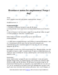 Hvordan er moten for ungdommen i Norge i dag