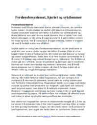 Fordøyelsesystemet, hjertet og sykdommer