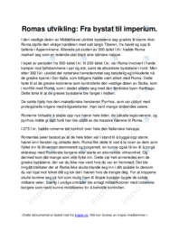 Romas utvikling | Fra bystat til imperium