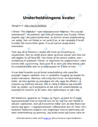 Underholdningens kvaler