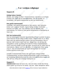 5 av verdens religioner