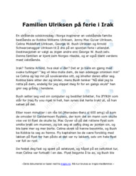 Familien Ulriksen på ferie i Irak