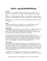 Serie- og parallellkobling
