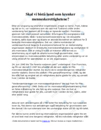 Skal vi bistå land som krenker menneskerettighetene?