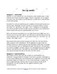 Sex og samliv