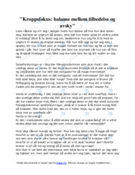 Kroppsfokus |  balanse mellom tilbedelse og avsky
