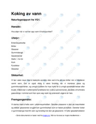 Koking av vann