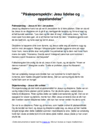 Påskeperspektiv | Jesu lidelse og oppstandelse