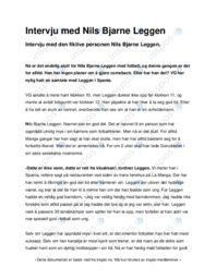 Intervju med Nils Bjarne Leggen